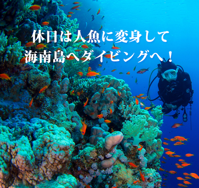 【9月特集】休日は人魚に変身して海南島へダイビングへ！